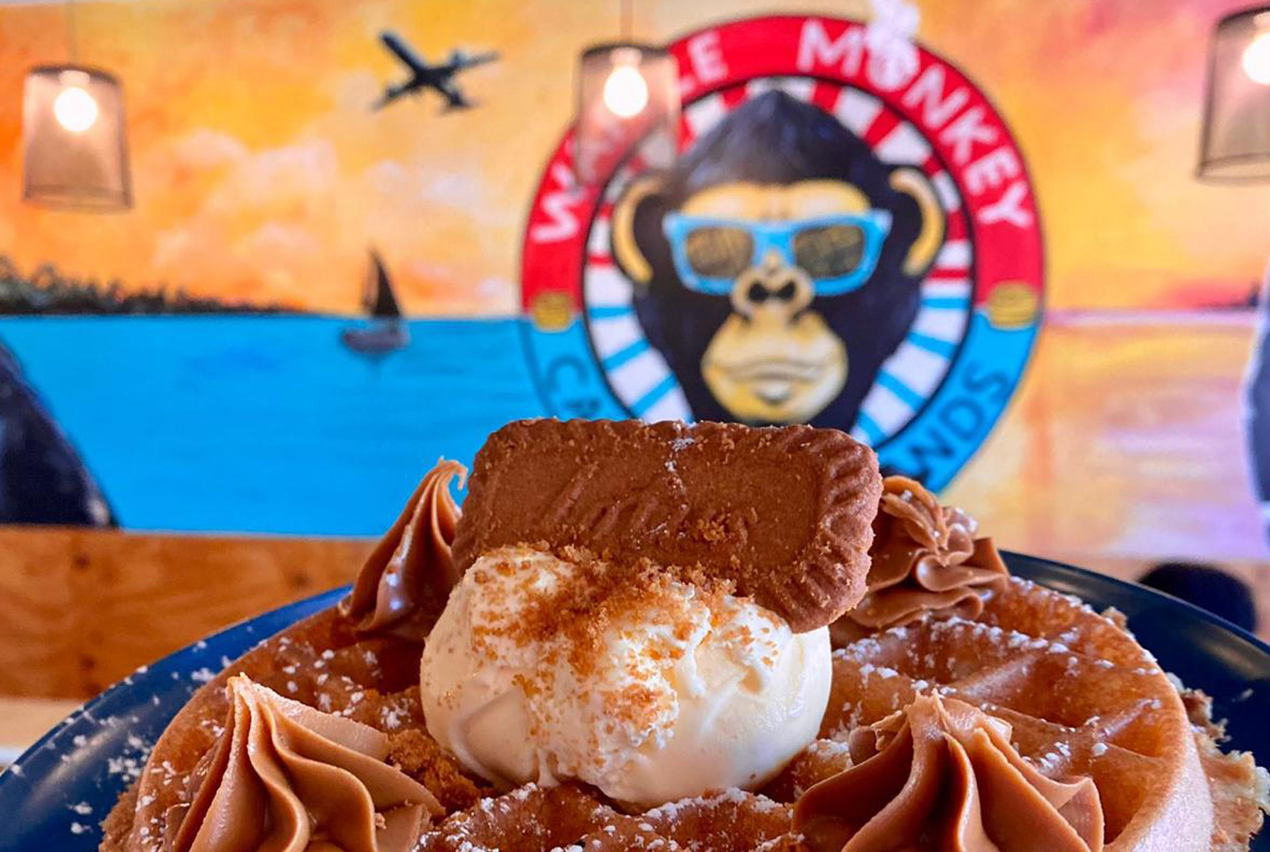 Cayman Mural and Waffle Shot